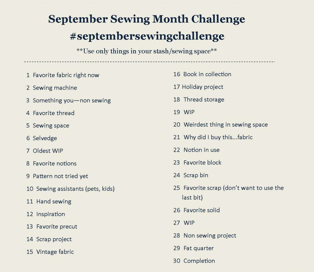 september sewing challenge