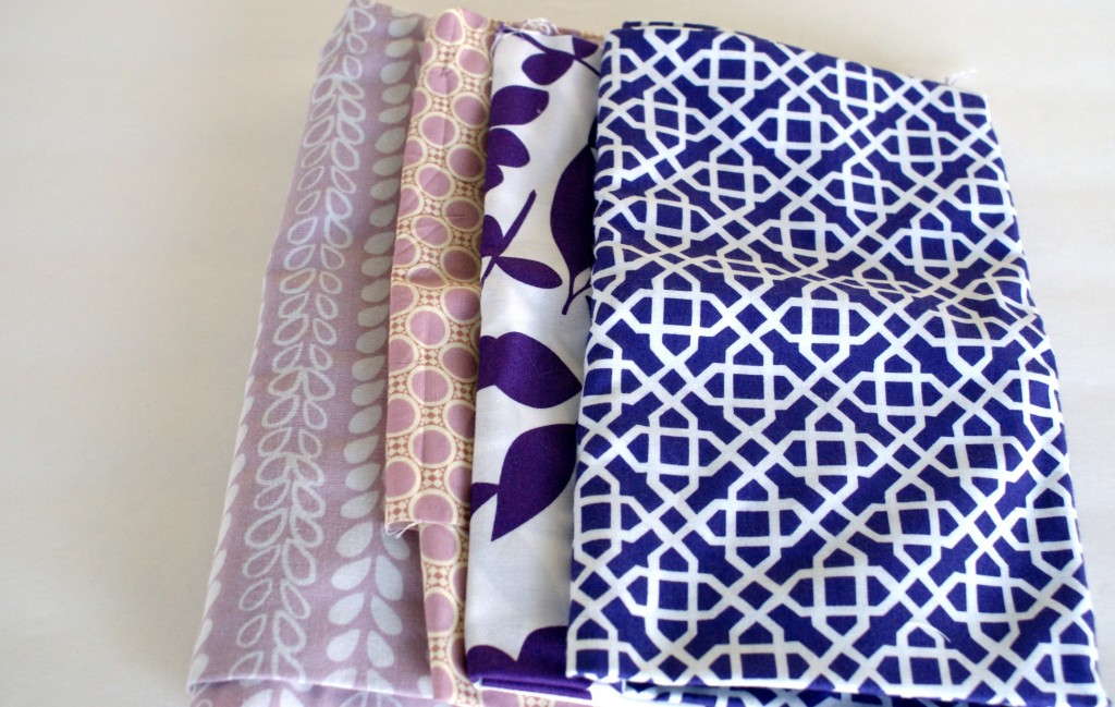 purple fabrics in stash