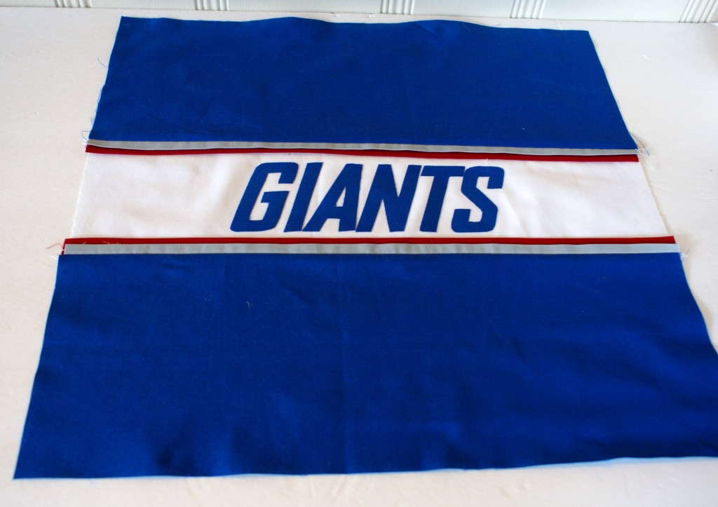 ny giants quilted pillow cover tutorial