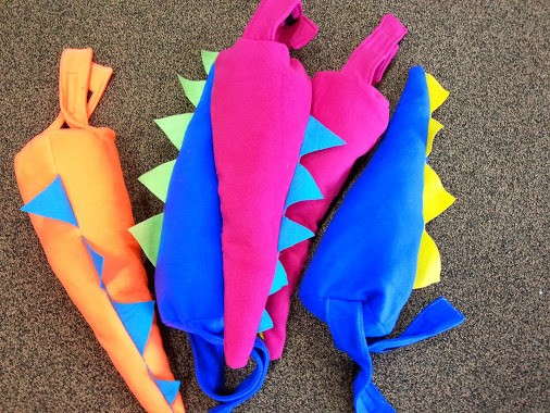 handmade dinosaur tails