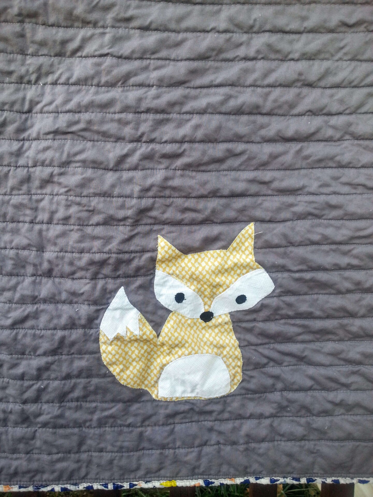 fox baby quilt 