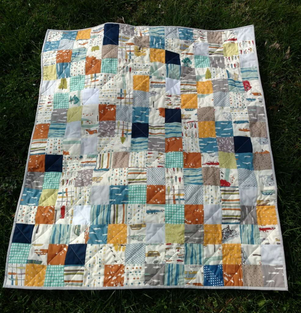 boy's outdoor themed quilt