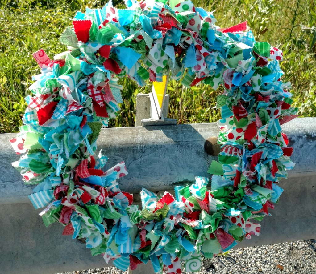 fabric christmas wreath 