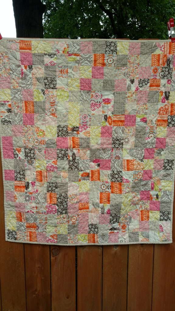 patchwork baby girl quilt 