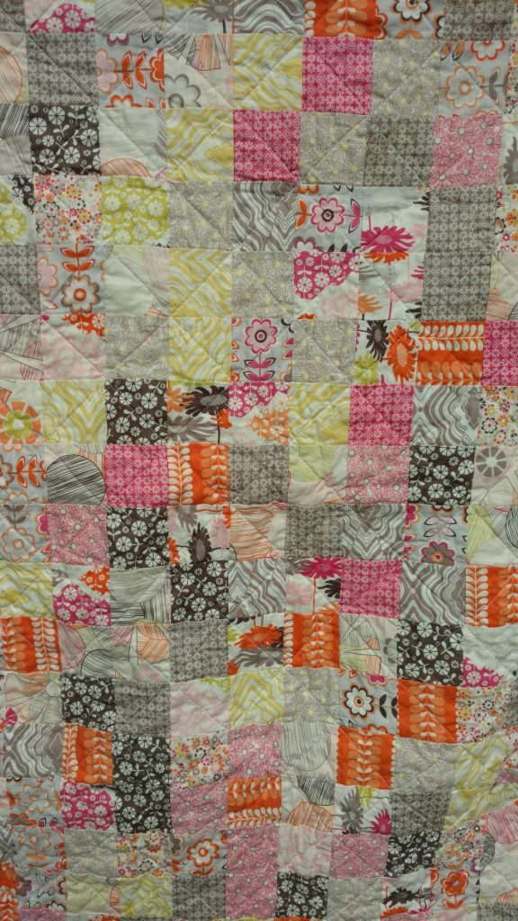 patchwork baby girl quilt