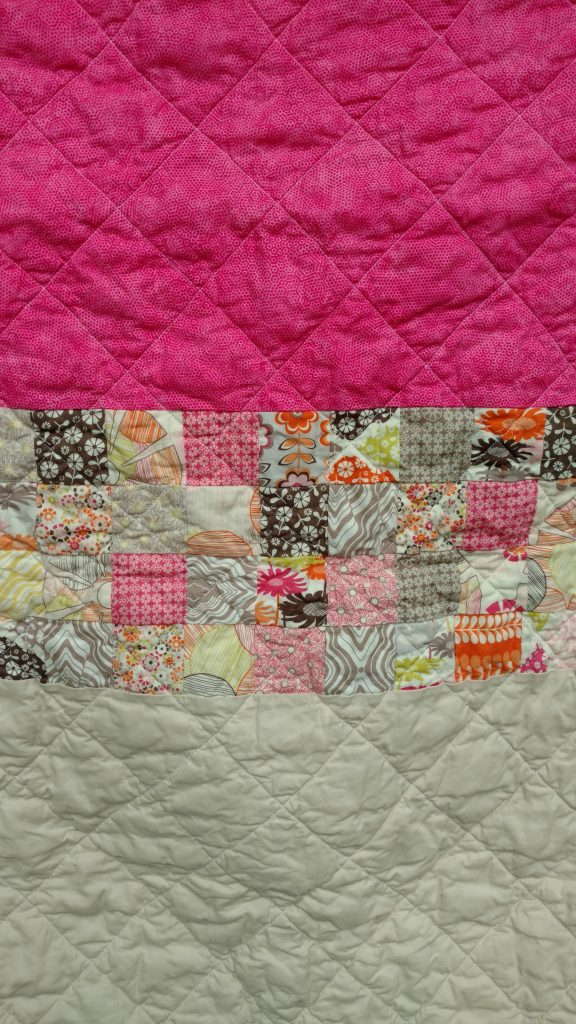 patchwork baby girl quilt back